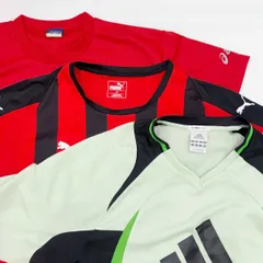 [3点セット] プーマ adidas アシックス ドライシャツ 吸収速乾 プラシャツ 半袖 2XL メンズ スポーツ サッカー フットサルウェア