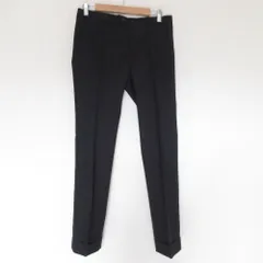 美品 BURBERRY BLUE LABEL バーバリーブルーレーベル センタープレス ダブルスラックス スリム パンツ 38 ブラック レディース 古着 中古 USED