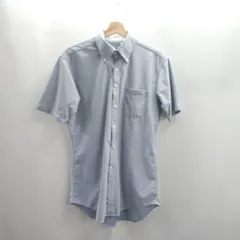 ◇ ⊂Φ SUIT SELECT スーツセレクト 形態安定シャツ 半袖 シャツ サイズL ブルー系 メンズ E  【1412090009488】