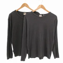 アヴィレックス AVIREX おまとめ2枚セット デイリー Vネック ロングTシャツ カットソー ストレッチ 長袖 XL グレー 617394 6153480 /TZ ■GY09