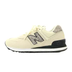 ニューバランス NEW BALANCE スニーカー レオパード スエード US6.5 23.5cm オフホワイト 黒 ブラック WL574AND /DO ■OSのサムネイル