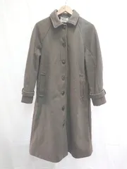 ◇ ⊇ Samansa Mos2 blue サマンサモスモス ブルー 長袖 ステンカラーコート サイズフリー ブラウン系 レディース E  【1508060007391】