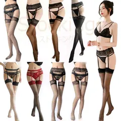 【sw-01】ガーター風ストッキング ストッキング 網タイツ 網ストッキング 下着 セクシーランジェリー ベビードール ニーハイ ガーター 一体型 セクシー ランジェリー コスプレ コスチューム パンスト 美脚 サスペンダー 下着 コスプレ バレンタイン