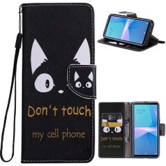 Xperia 1 III SOG03 ケース スマホケース 手帳型 ケース Sony Xperia 1 III SOG03 au カバー 猫 ストラップホール付きスタンド機能付き スマホカバー 財布型 マグネット付き シンプル カード収納 耐衝撃 PCduod