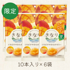¥2,940→［10本入×6袋］2025入荷!! 夏限定★きなり くちどけやわらかゼリー「マンゴーミックス」水分補給 犬用 おやつ トッピング