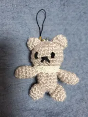 あみぐるみ　キーホルダー　くまちゃん
