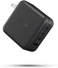 【人気商品】MATECH 充電器 100W Type-C 急速 USB PD【GaN III採用/タイプC+A/折りたたみ式プラグ/MacBook・ノートパソコン・iPhoneシリーズ対応/リニューアル版】(Sonicharge 100W Pro X ブラッのサムネイル