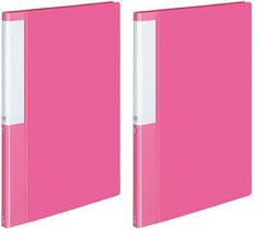 新品 コクヨ ファイル クリヤーブック POSITY 固定式 A4 20ポケット ピンク P3ラ-L20NP (× 2)