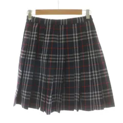 バーバリーズ Burberrys プリーツスカート フレア 子ども服 ジュニア ミニ チェック ヴィンテージ 140Acm ネイビー BX607-772 /NQ ■GY14