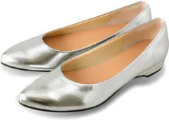 パンプス レディース ローヒール 痛くない 歩きやすい 黒 靴 スエード エナメル PU スムース ソール アーモンドトゥ 仕事 nc3951012 シルバーE（39511） 24.0cm（）