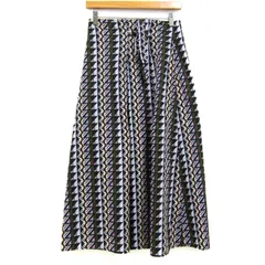 ドゥクラッセ ロングスカート コットン100%  ボトムス レディース 9サイズ ネイビー×オリーブ DoCLASSE 【中古】