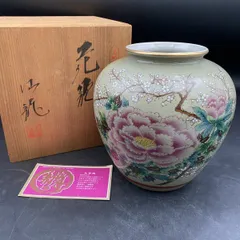 花瓶  九谷焼 飛鶴 龍仙作 九谷焼 花瓶 龍仙作 - メルカリ