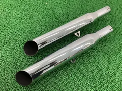 ハーレー　社外　ソフテイル／ダイナ他　モーターステージ製　インナーサイレンサー　スラッシュカット　パンチ穴10mm、全長655mm　※加工