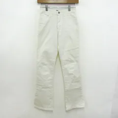 エドウィン サムシング デニムパンツ ストレッチ ボトムス レディース 27×32サイズ ホワイト EDWIN 【中古】