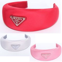 新品未使用 PRADA カチューシャ ピンク ヘアアクセ 箱・袋付 PRADA プラダ 1IH016 カチューシャ レッド/F0011 ライトパープル