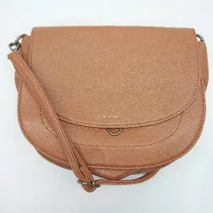 ◇ Θ niko and … ニコアンド ロゴ刻印 ショルダーバッグ ブラウン レディース E  【1502030022629】