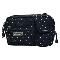 Coleman(コールマン) ウエストポーチ - ネイビー×白 ドット柄