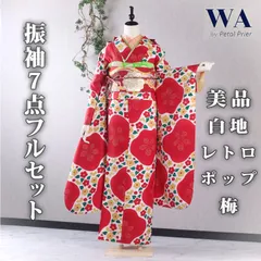 ⭐️振袖フルセット　正絹　成人式　刺繍　地紋柄　白　黒 2025年最新】振袖 フルセットの人気アイテム - メルカリ
