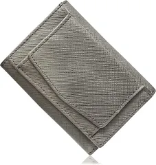 ST CRAFT SIMPLE YOUR LIFE 三つ折り財布 メンズ ミニ財布 本革 コンパクト レディース サフィアーノレザー ST-SW3( グレー)