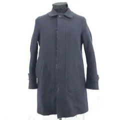 トゥモロー ランド/EDITION★ウール/ステンカラーコート【サイズ1/S/紺】切りっぱなしデザイン/比翼仕立て/エディション◆BC260W<sale>