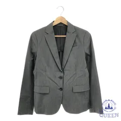 ☆美品☆ UNIQLO ユニクロ ジャケット テーラード ボタン 長袖 レディース グレー M 901-5520 送料無料 古着