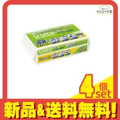 スコッティ ペーパーふきん サッとサッと 400枚 (200組) 4個セット まとめ売り