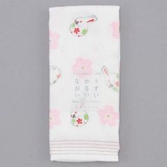 布ごよみ 桜うさぎ うすい かるい ながい 手ぬぐいタオル 今治の日本製