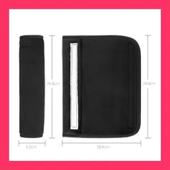 【スタッフおすすめ！】VitalBloom シートベルトカバー シートベルト ストッパー 車用品 取り付け簡単 衝撃軽減 柔らかくて快適、肩と首を保護します 肩当てパッド 圧迫感軽減 圧迫感軽減 子供から大人まで対応 2本セット ブラック