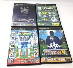5272 【PS2】J.LEAGUE プロサッカークラブをつくろう！’04・欧州編・サカつく2002＋プロ野球チームをつくろう！2003 4本セット SEGA スポーツシミュレーション 現状品