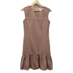 新品同様♡Reneルネ♡リボン付きワンピース 薄ピンク 34 キレイ ワンピ リリアン】お色展開：ピンク,ネイビー,ホワイト,グレー