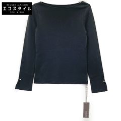 CHANEL シャネル P55589V41668 ボーダー バックボタン ノースリーブ タンクトップ/ トップス 42 ホワイト/ブラック レディース CHANEL - シャネル P55589V41668 ボーダー バックボタン