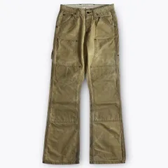 RRL オイルドクロス ダブルニー ワークパンツ ブラウン 28×30 USA製 2000000019567のサムネイル