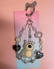 メタリックシルバーベアキーリング ルミナスキーリング