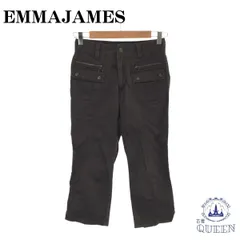 【訳アリ】 EMMAJAMES エマジェイムス クロップドパンツ おしゃれ レディース ブラウン 7 901-2761 送料無料 古着