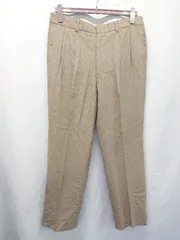 ◇ ⊂ LEGJOY 薄手 ツータック スラックス パンツ サイズ88 カーキ ベージュ系 メンズ E  【1507160016890】