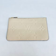 ☆□【中古美品】 LOUIS VUITTON ルイヴィトン アンプラント ネヴァーフル MM.GM用 ポーチ　カラークレーム