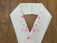 刺繍のはんえり 【77954－3楽】洗える　白地　白　丹後刺繍　日本　刺繍　新品　刺繍　半襟　半衿