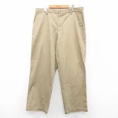 W36/古着 ドッカーズ パンツ メンズ ワンポイントロゴ コットン ベージュ カーキ 25aug13 中古 ボトムス ロング
