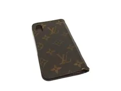 LOUIS VUITTON ルイヴィトン M63443 モノグラム フォリオ iPhoneX/XS 対応 手帳型 アイフォンケース ブラウン系 DJ0680