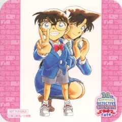 【中古】コースター 江戸川コナン＆毛利蘭(ピース/ウィンク) オリジナルコースター 「名探偵コナン 連載30周年記念カフェ」 コラボドリンク注文特典