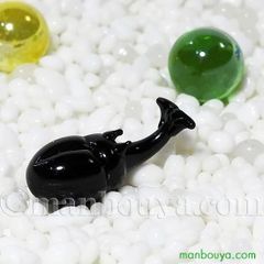 昆虫 カブトムシ 雑貨 ガラス細工 ミニチュア グラススクエア プチシリーズ かぶと虫