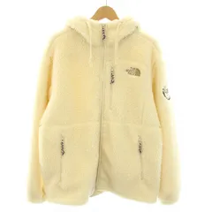 ザノースフェイス THE NORTH FACE ホワイトレーベル WHITE LABEL プレイグリーンフリースフーディー PLAY GREEN FLEECE HOODIE ボアジャケット アウター ロゴ刺繍 XL 白 ホワイト NJ4FN64A /YT