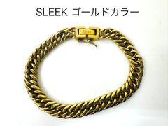 SLEEK    スリーク　ゴールドカラー　喜平　ブレスレット　約8mm   az MID 6780