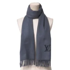 ■美品■LOUIS VUITTON ルイ・ヴィトン エシャルプ・ジェラム マフラー 総カシミヤ LVロゴ フリンジ ストール ブランド古着【中古】20250926/RA0421