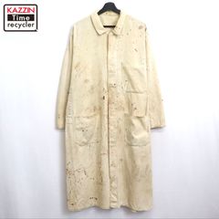 40s vintage チェンジボタン ツイル ショップコート メンズ XLサイズ相当 ビッグサイズ オーバーサイズ