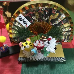 つまみ細工＊ちりめん細工＊松竹梅＊お正月飾り＊升② ある