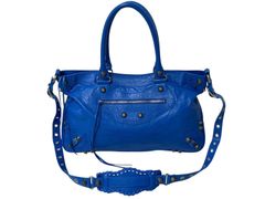 極美品 BALENCIAGA バレンシアガ NEO CAGOLE CITY ネオ カゴール シティ 2WAY ハンドバッグ ショルダーバッグ 792896 ブルー 中古 4b001795