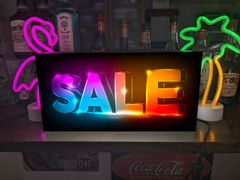 【Lサイズ オーダー無料】SALE セール バーゲンセール バーゲン 安売り 値引き 値下げ 小売店 ファッション 洋服店 雑貨店 店舗 パーティー イベント テーブル カウンター サイン ランプ 照明 看板 雑貨 LED ライトBOX 電飾看板 電光看板