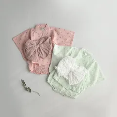 【送料込み】子供用浴衣 ふわリボン 2p ゆかた 和装 さくらんぼ 刺繍 キッズ浴衣 ベビー浴衣 セパレートタイプ  お祭り 夏 花火大会 cotocotte