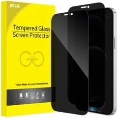 JEDirect iPhone12ProMax (12 Pro Max 6.7インチ専用) プライバシーフィルム 全面保護 覗き見防止 強化ガラスフィルム 隅々までカバー ケースに干渉なし 2枚セット